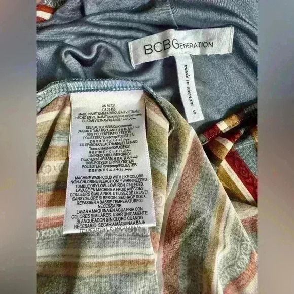 BCBGeneration Striped Midi Dress-Size S - Picture 9 of 10